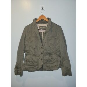 Eddie Bauer‎ Women's Olive Green Legend Wash Blazer Jacket Size P10